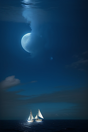 深海中的蓝色梦境
