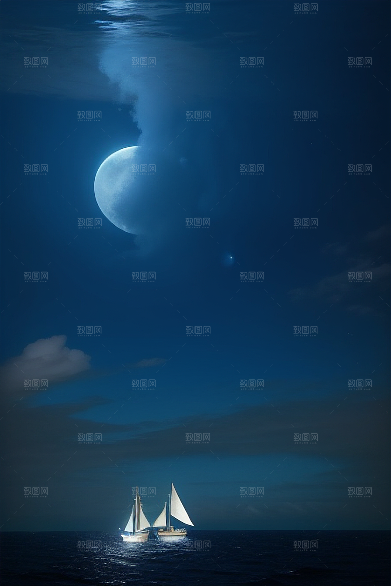 深海中的蓝色梦境