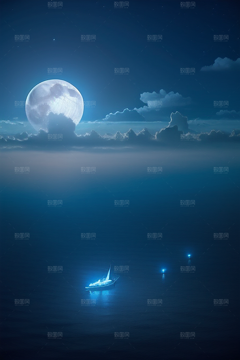 深海中的蓝色梦境