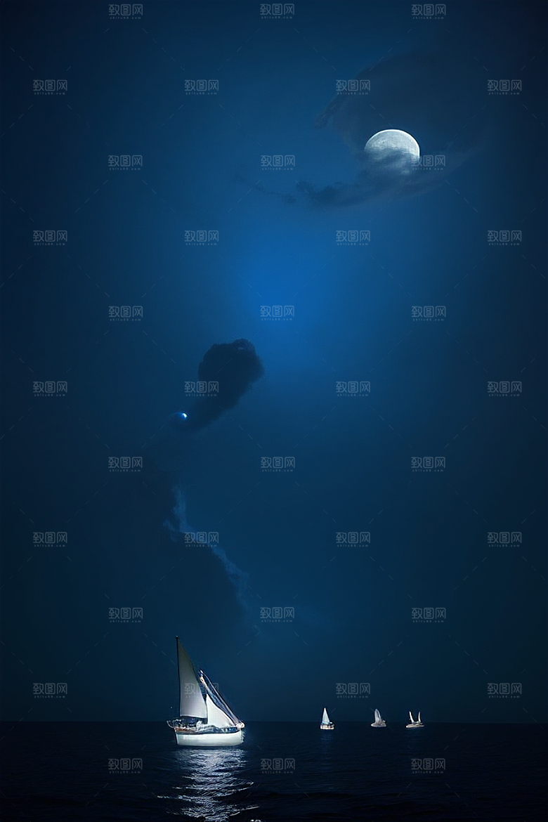 深海中的蓝色梦境