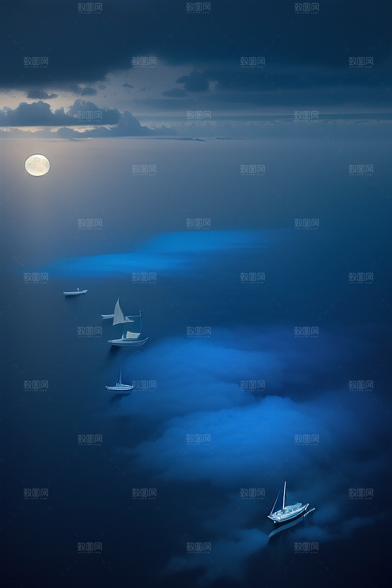 深海中的蓝色梦境