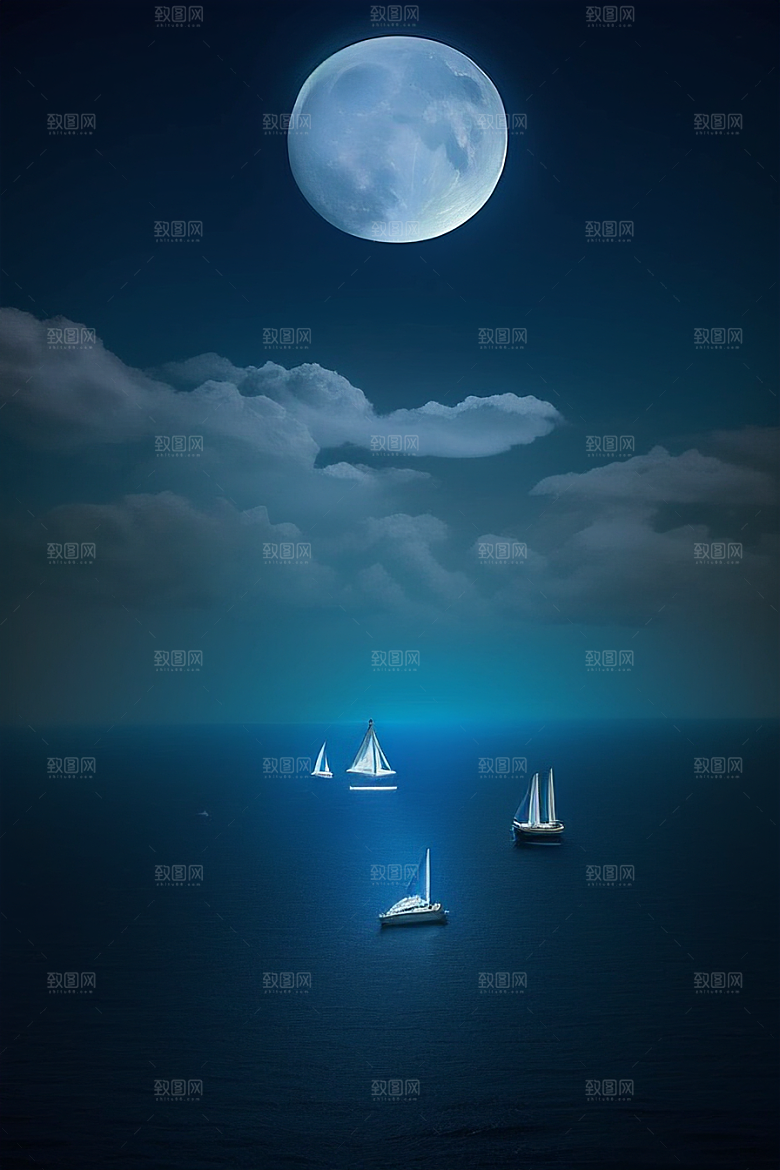 深海中的蓝色梦境