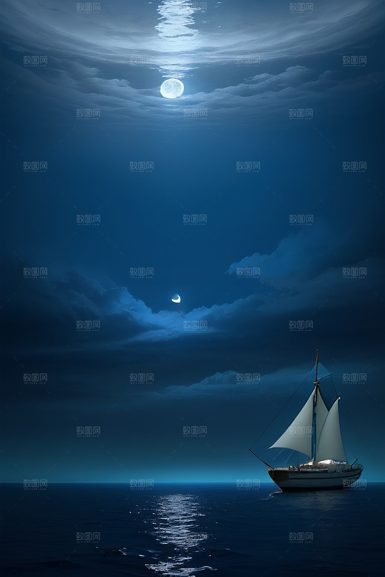 深海中的蓝色梦境