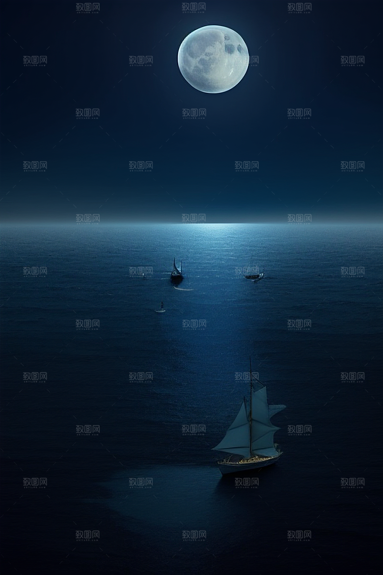 深海中漂浮的巨大蓝玫瑰