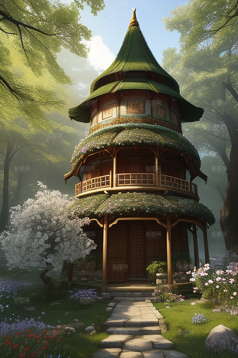 美丽童话小屋的梦幻之旅