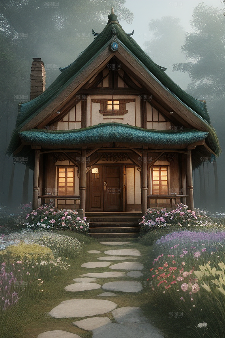 美丽童话小屋的梦幻之旅