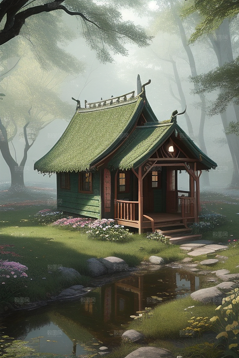 美丽童话小屋的梦幻之旅