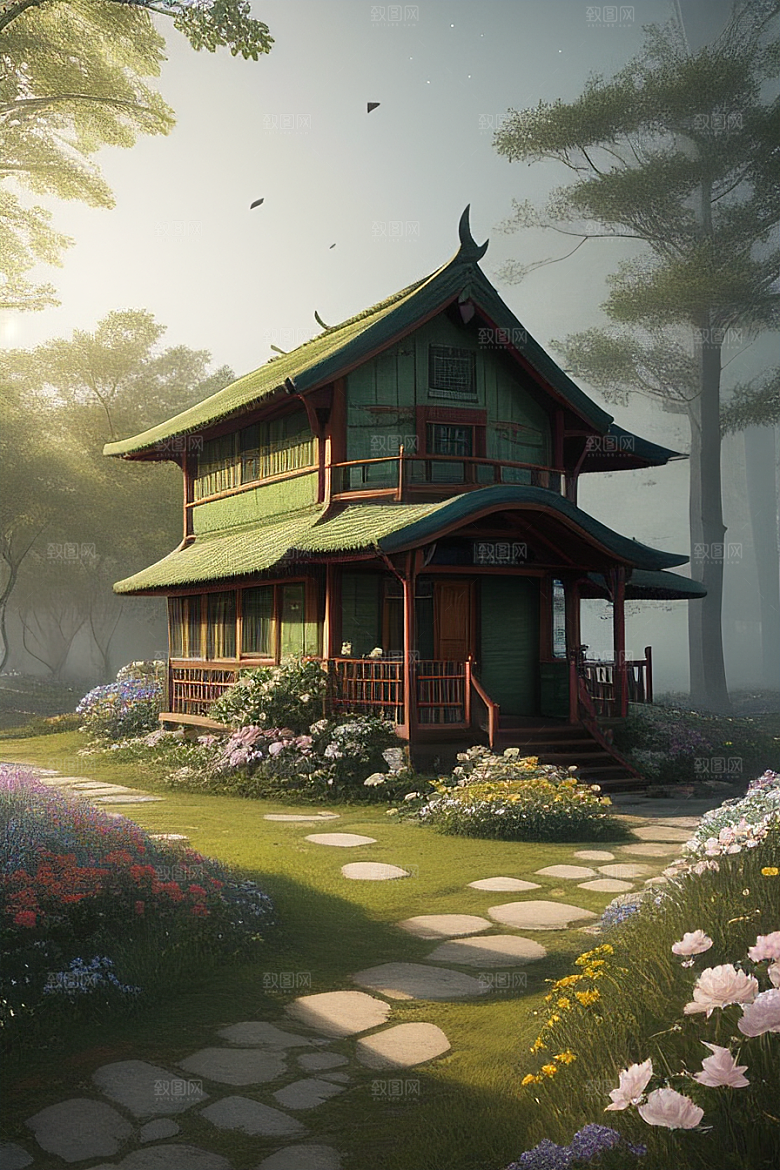美丽童话小屋的梦幻之旅
