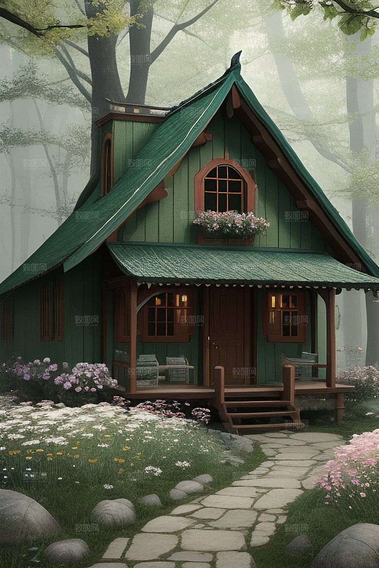 美丽童话小屋的梦幻之旅