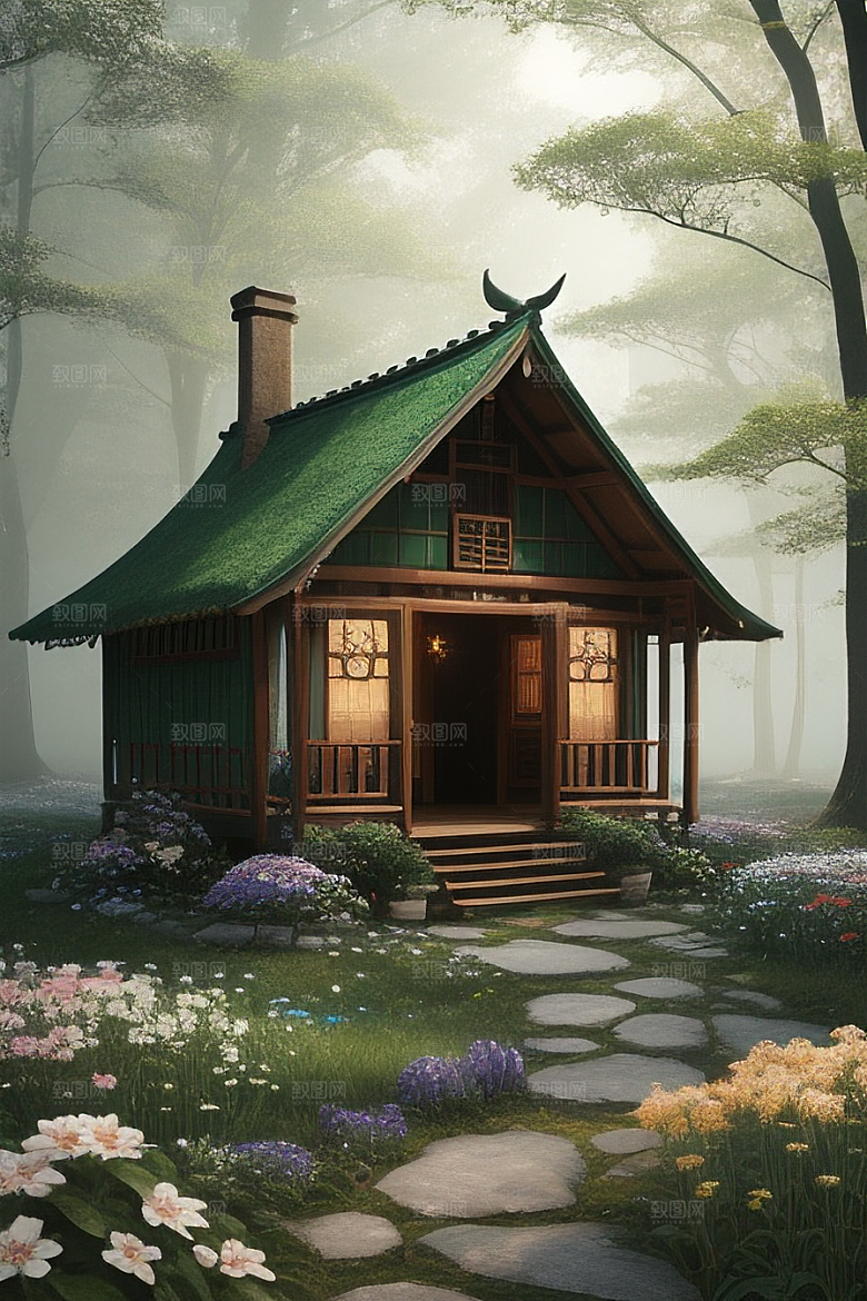 美丽童话小屋的梦幻之旅