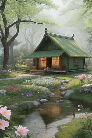 美丽童话小屋的梦幻之旅
