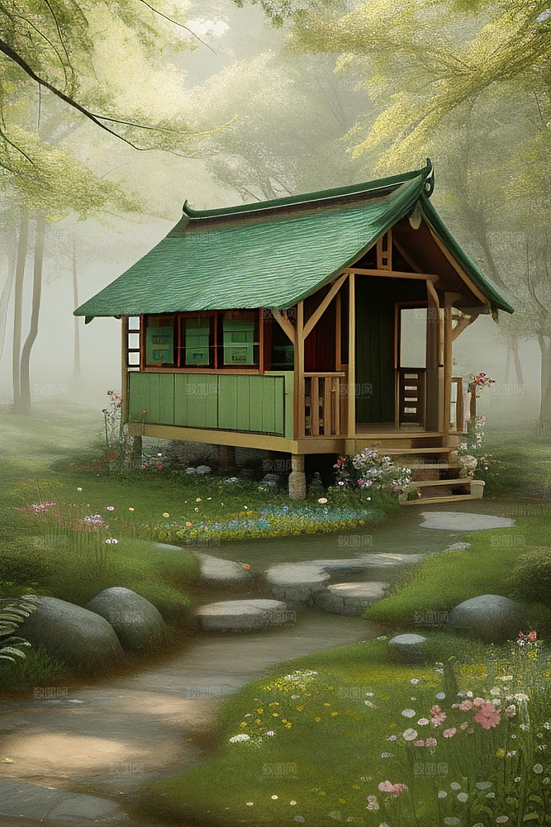 美丽童话小屋的梦幻之旅