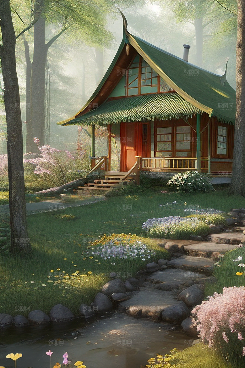 美丽童话小屋的梦幻之旅
