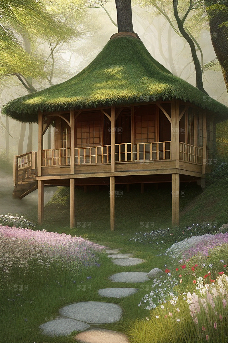 美丽童话小屋的梦幻之旅