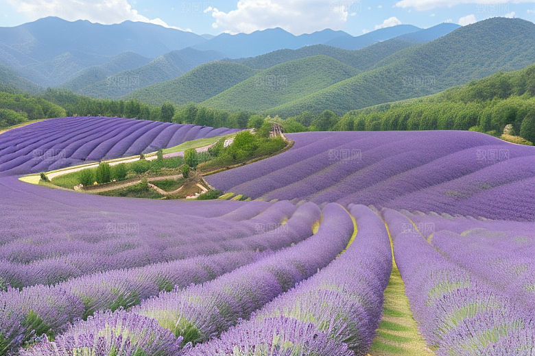 薰衣草花海令人陶醉的紫色梦境