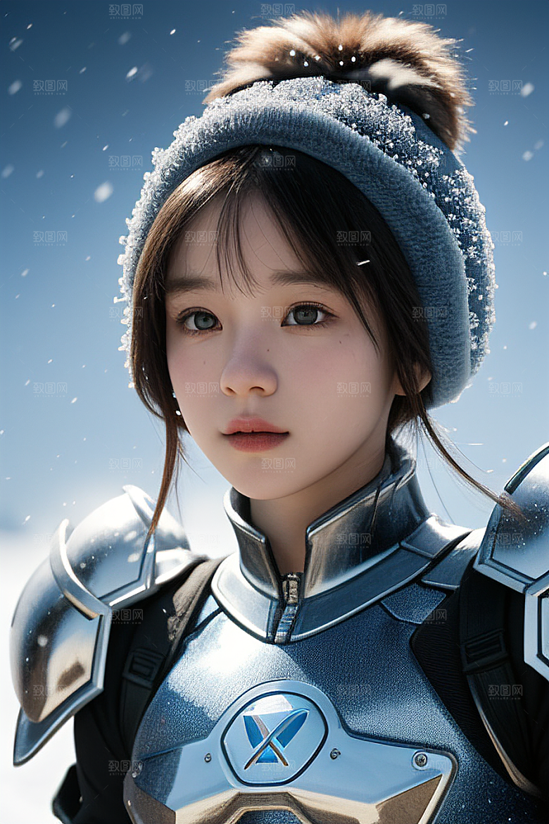 小巧可爱的雪兔探险者