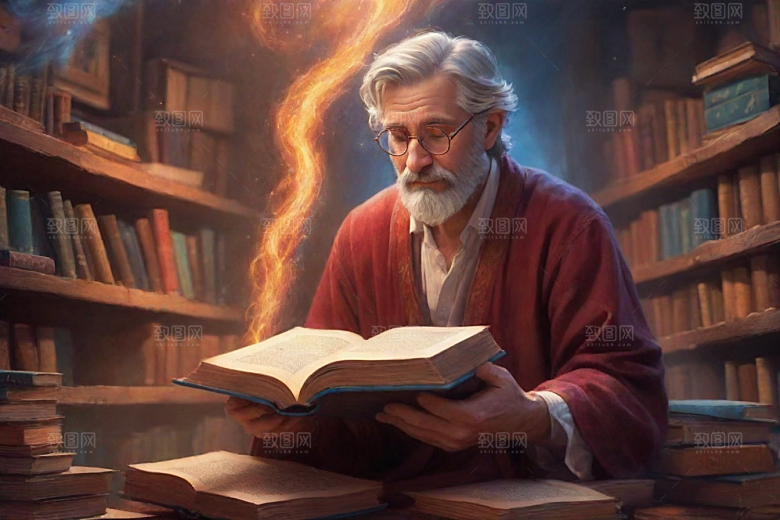 书籍与魔法的奇妙融合动画卡通人物现身