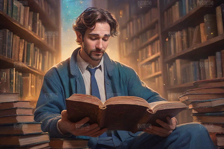 书中世界的魔幻之约男人的动画书籍情缘