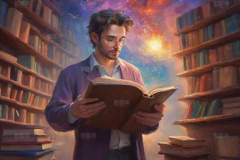 书中世界的魔幻之约男人的动画书籍情缘