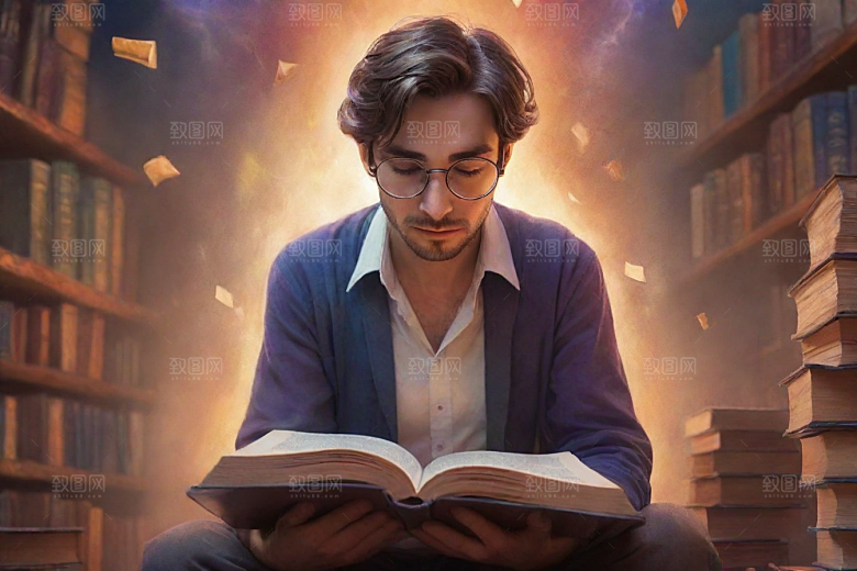 书中世界的魔幻之约男人的动画书籍情缘