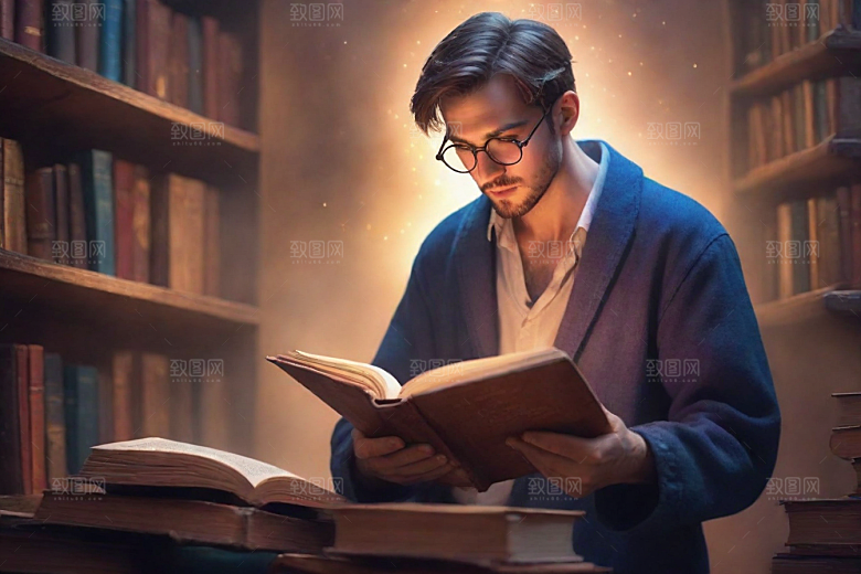 书中世界的魔幻之约男人的动画书籍情缘
