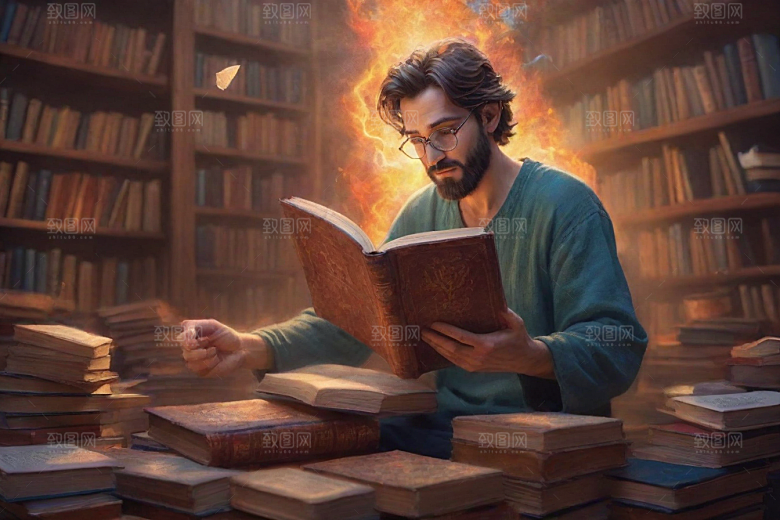 书中世界的魔幻之约男人的动画书籍情缘