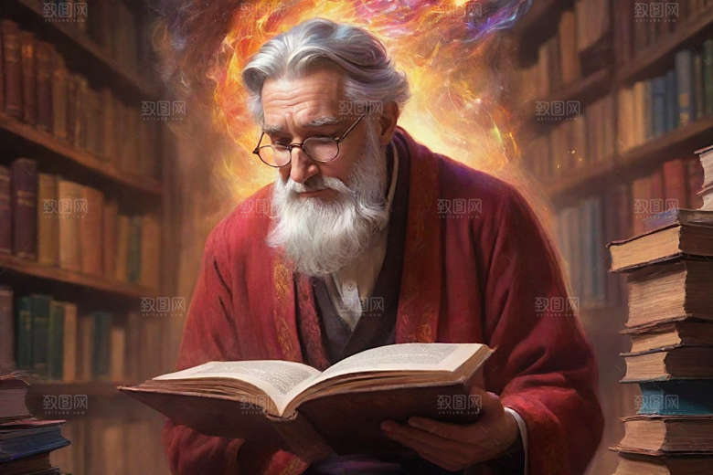 一个男人的魔力书籍变成动画角色