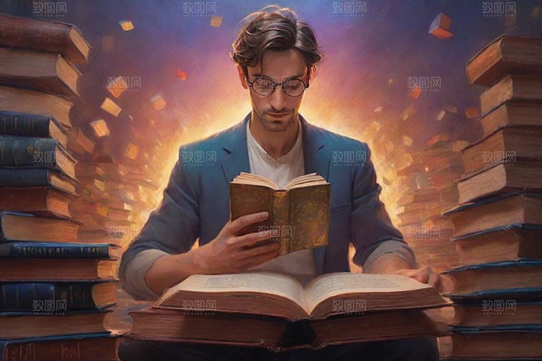 一个男人的魔力书籍变成动画角色
