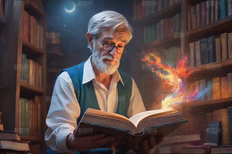 一个男人的魔力书籍变成动画角色