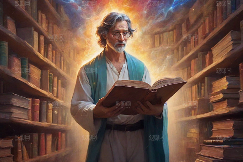 一个男人的魔力书籍变成动画角色