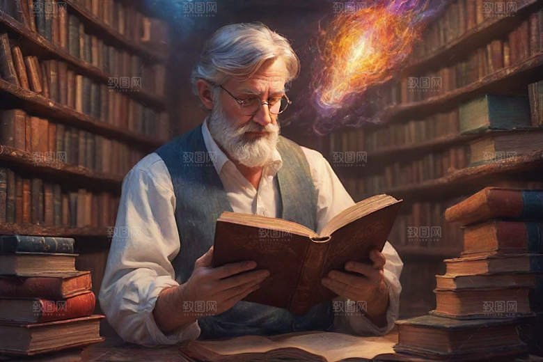 一个男人的魔力书籍变成动画角色