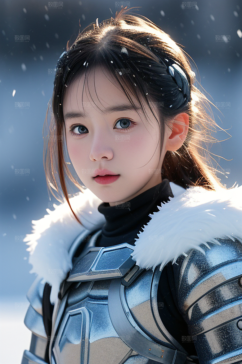 小巧可爱的雪兔探险者