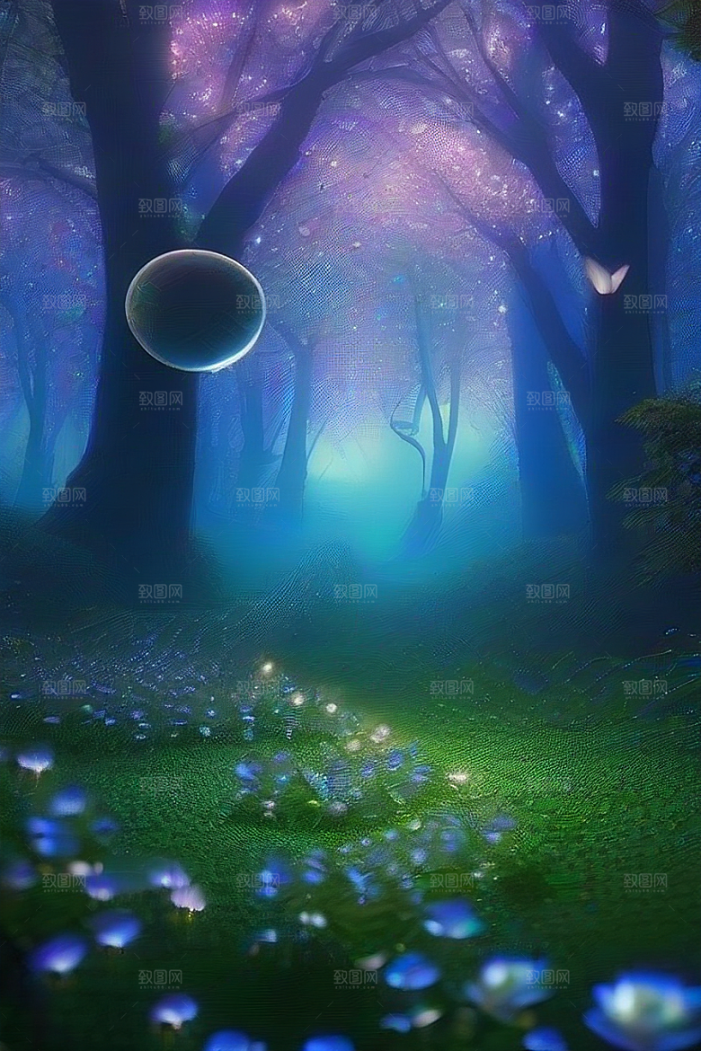 蓝玫瑰的舞蹈美景