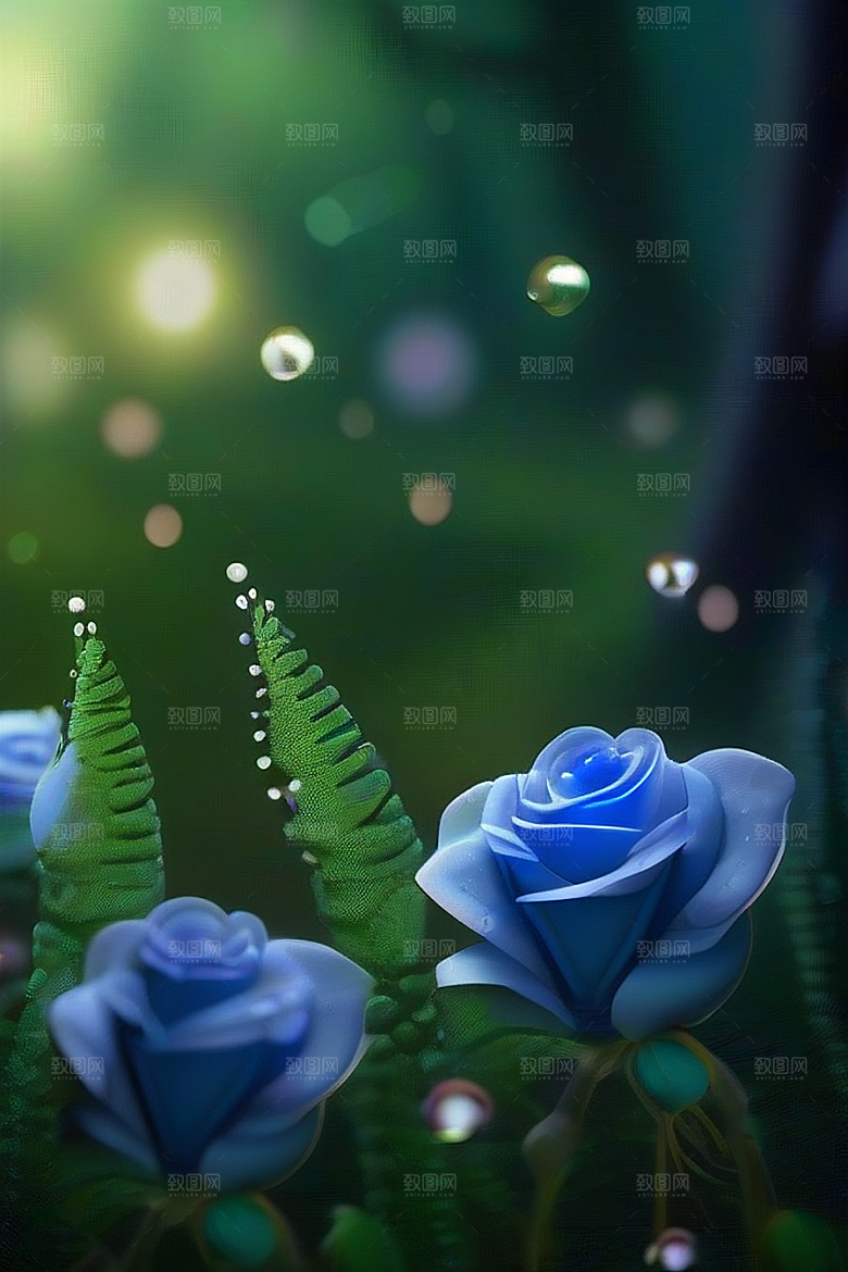 蓝玫瑰的舞蹈美景