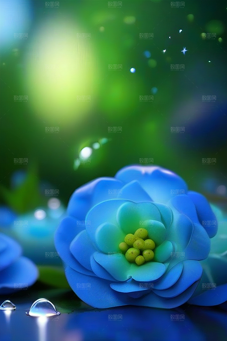 蓝玫瑰的舞蹈美景