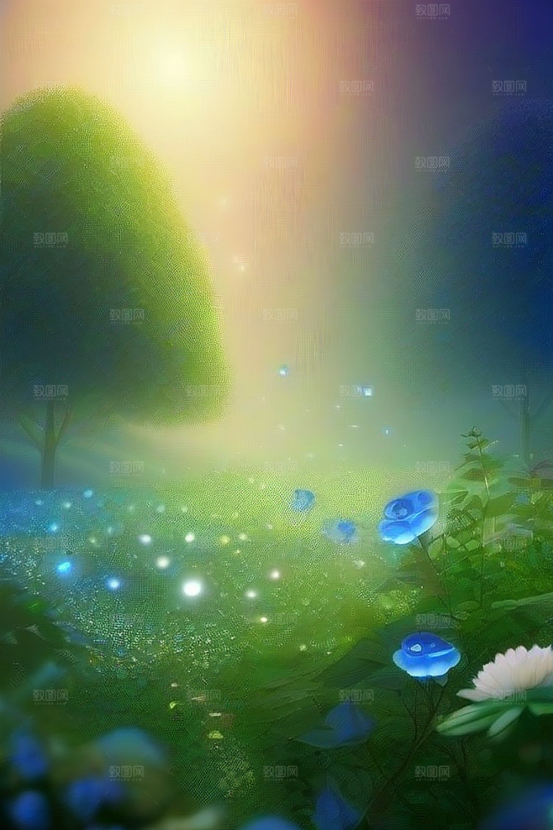 蓝玫瑰的舞蹈美景
