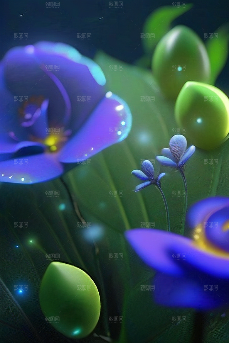 蓝玫瑰的舞蹈美景