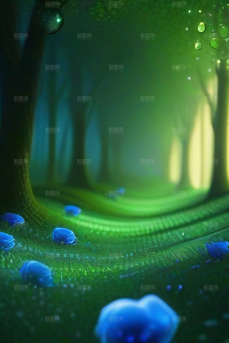 星星般的蓝玫瑰美景