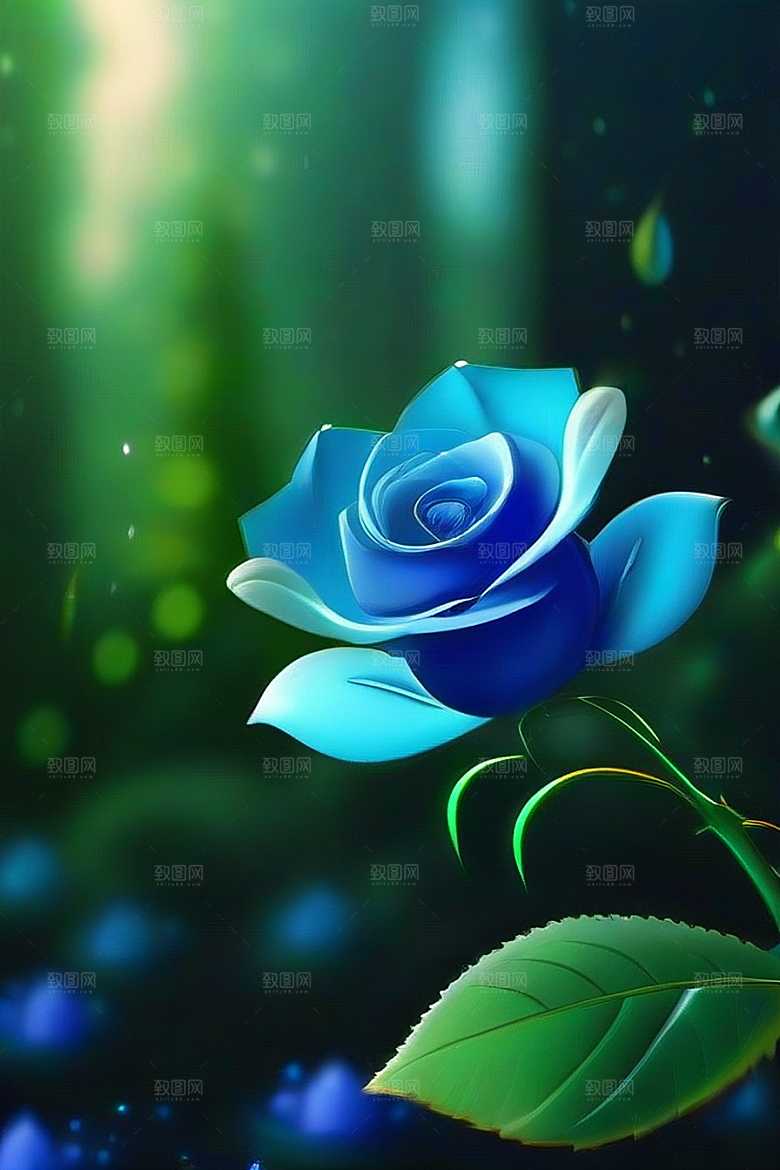 绿林的花海花满林间美景