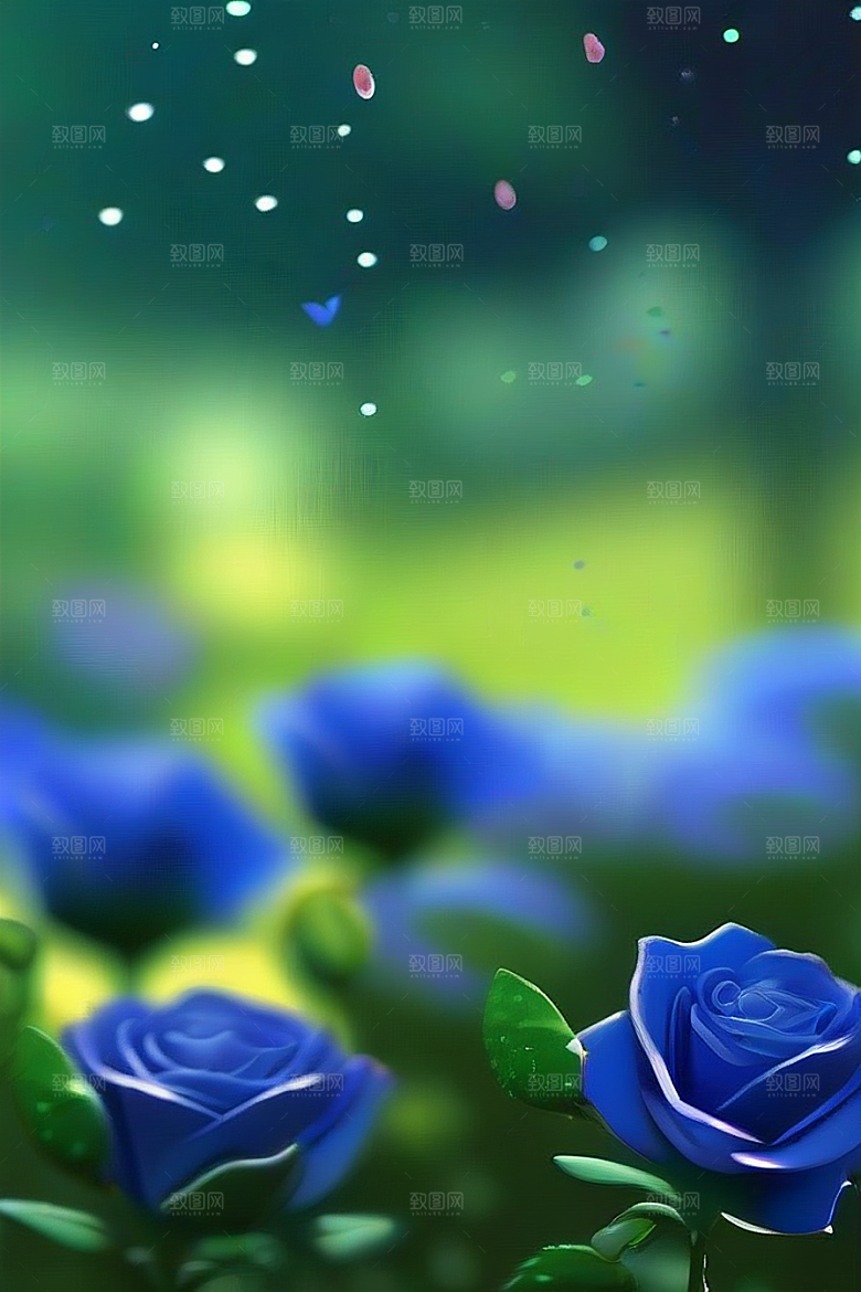 绿林的花海花满林间美景