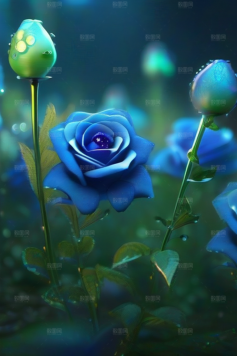 绿林的花海花满林间美景