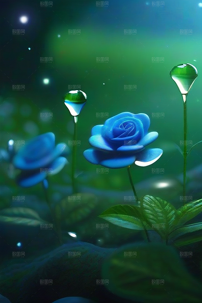 绿林的花海花满林间美景