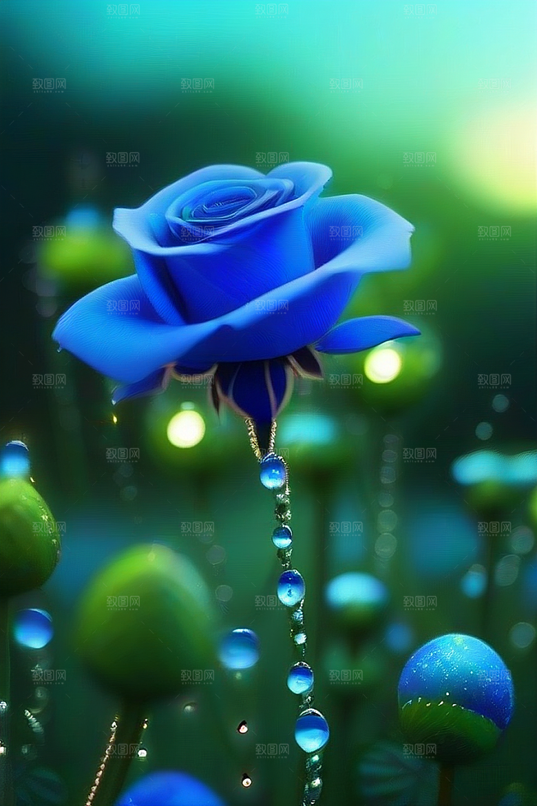 绿林的花海花满林间美景