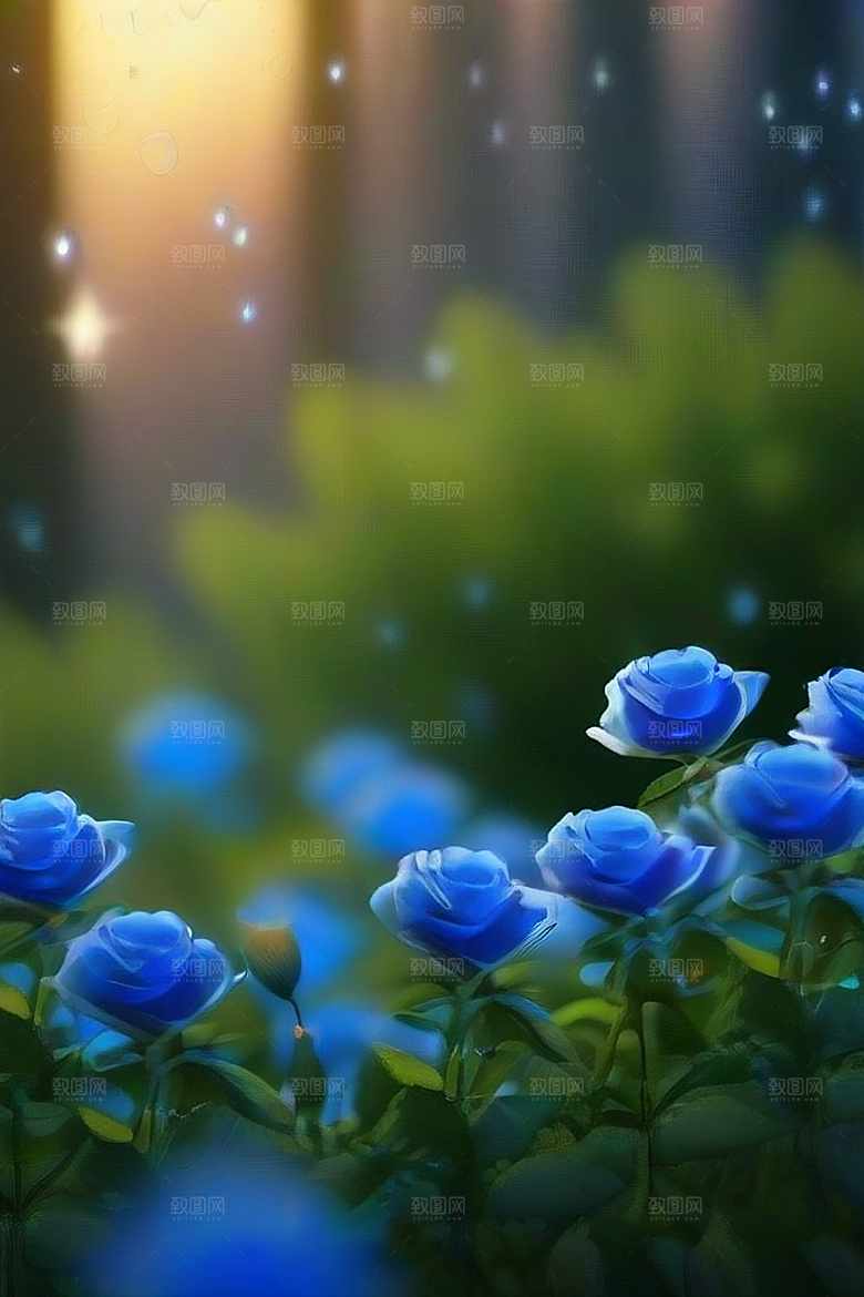 绿林的花海花满林间美景