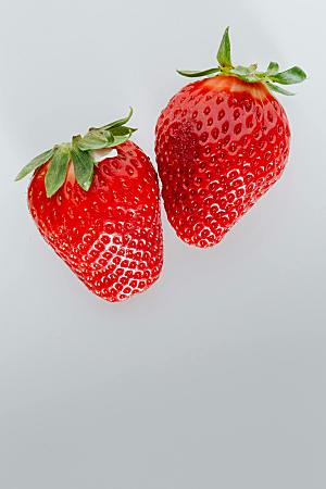 草莓特写摄影水果素材