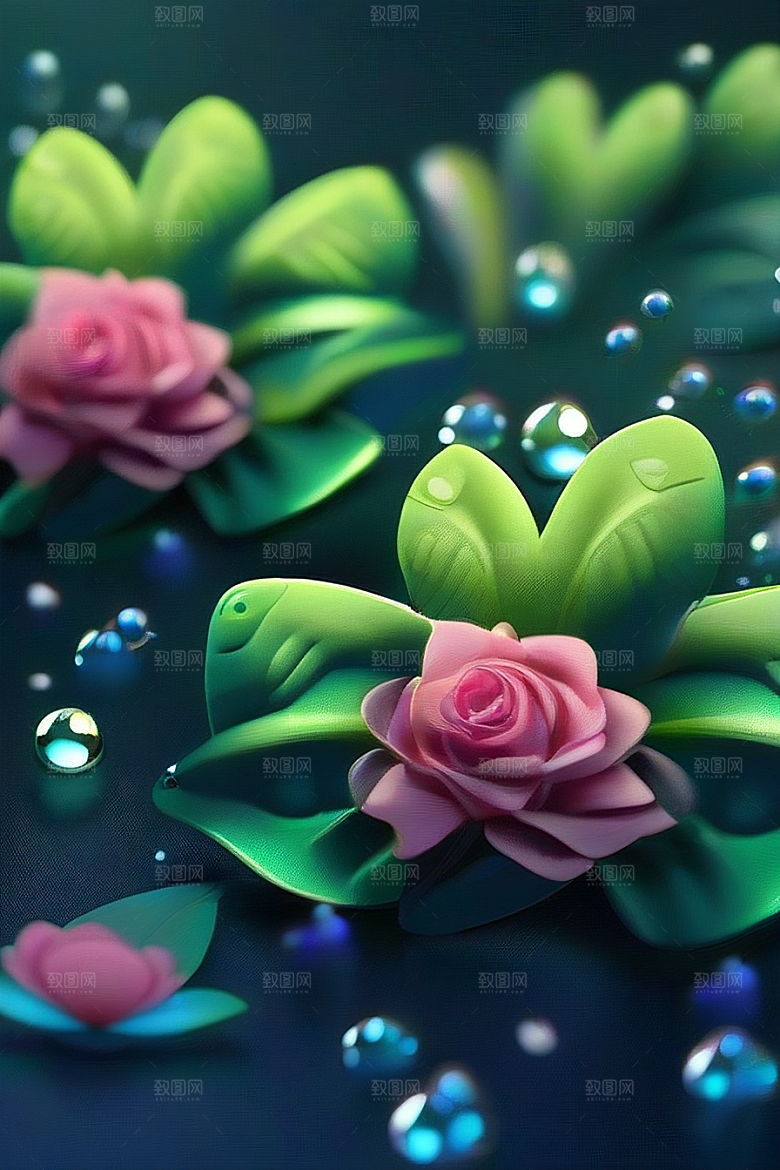 星光与蓝色花园美景
