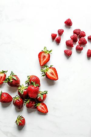 草莓摄影特写水果元素