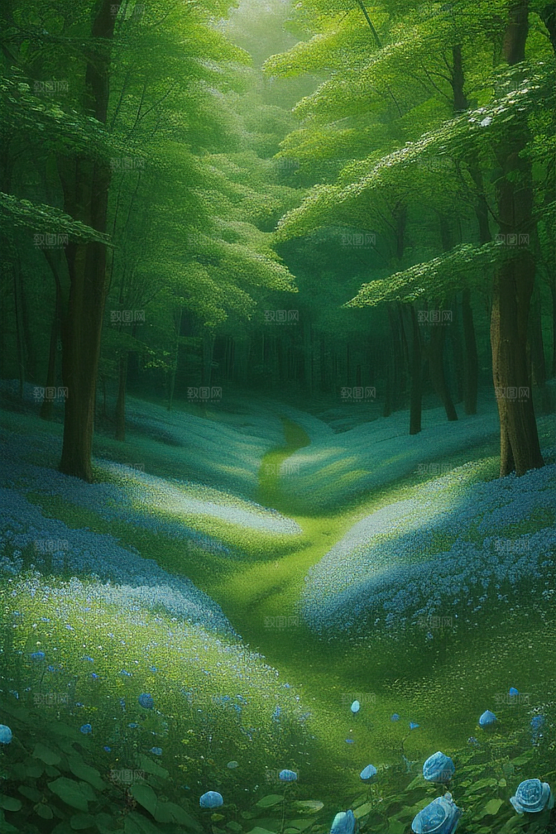 蓝玫瑰的星辰舞曲美景