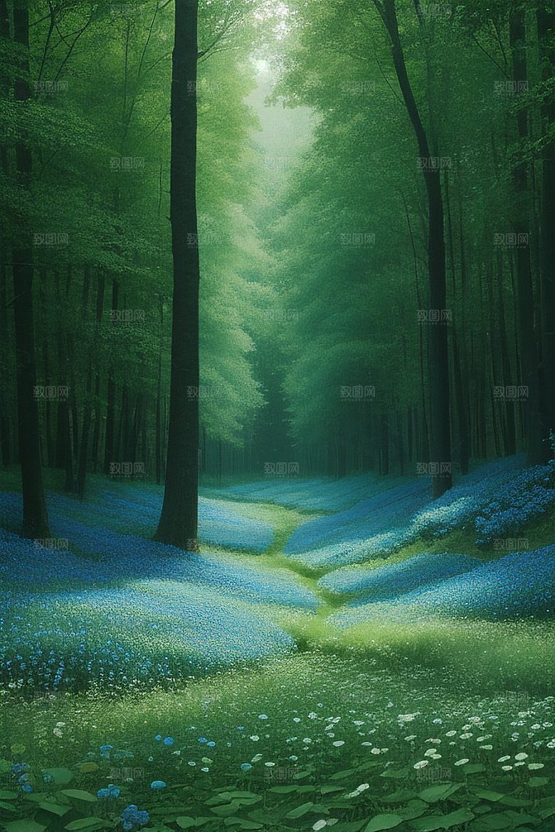 蓝玫瑰的星辰舞曲美景