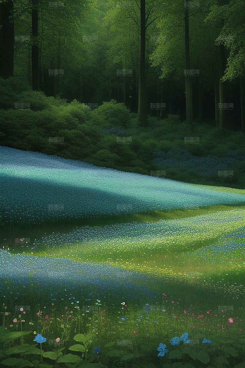 蓝玫瑰的星辰舞曲美景